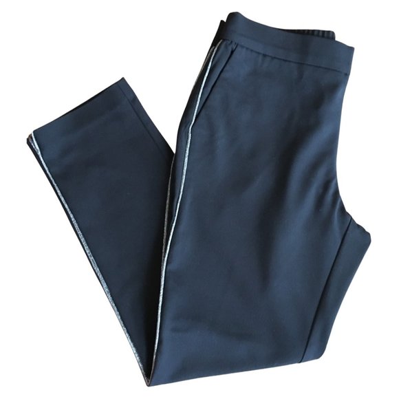 🌸4/$20 Black Tuxedo Pant with contrasting silver piping - Picture 3 of 6